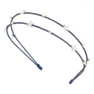 Night Sky Double Row Headband - Navy